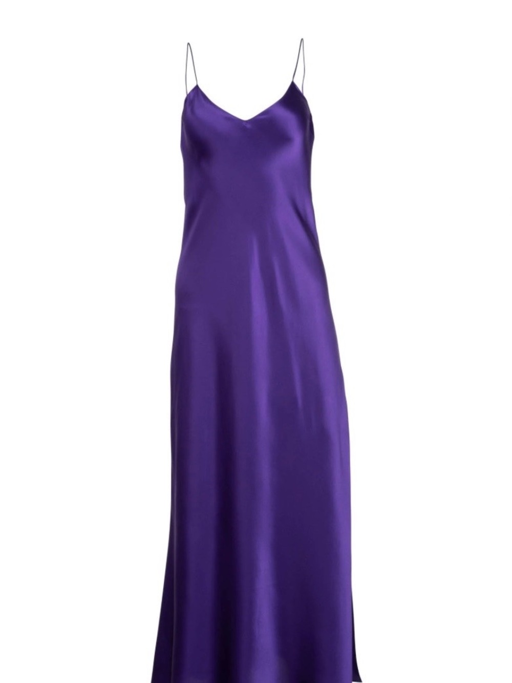 DANNIJO Violet Satin Slip Gown with Spaghetti Straps NWT